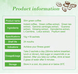 Slim Latte Coffee Natural Instant Weight Loss Ganoderma Slimming Coffee 10g*18