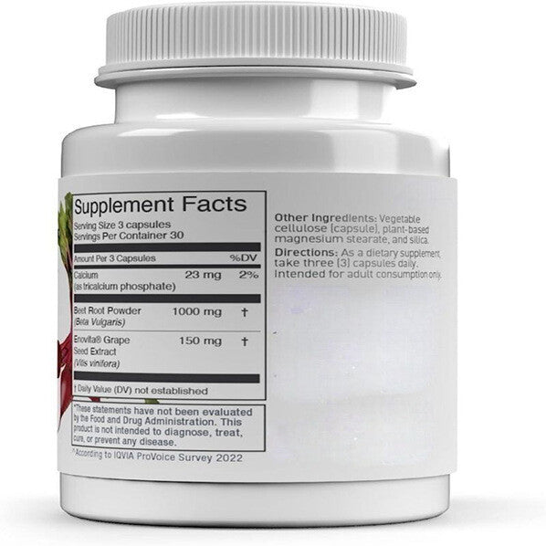 Organic Super Beets Root Capsules 90, 1000mg helps in Brain & Blood Secondary image