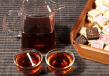 Cooked Puerh Yellow Iron Box Yunnan 250g Ripe Puer Tea Brick Old Pu'er Black Tea