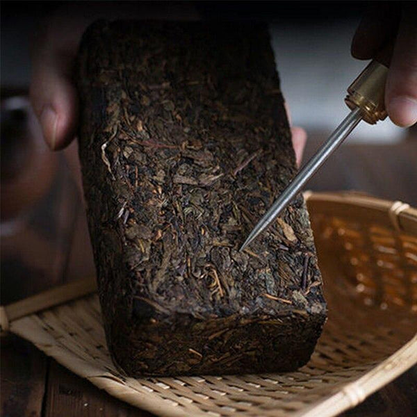 CIFbuy 2016 Hunan Anhua Dark Tea, Golden Flower Fuzhuan Brick Tea, 300g/Gift Box