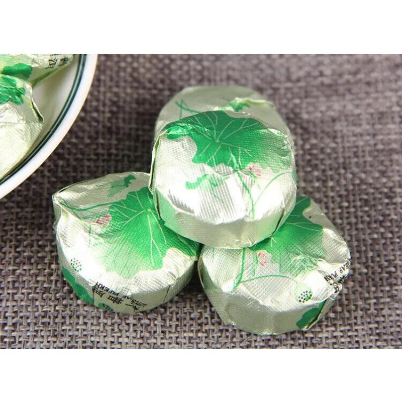 CIFbuyYunnan Lotus Leaf Pu'er Ripe Tea 500g Scented Tea Xiaotuo Tea Herbal Tea