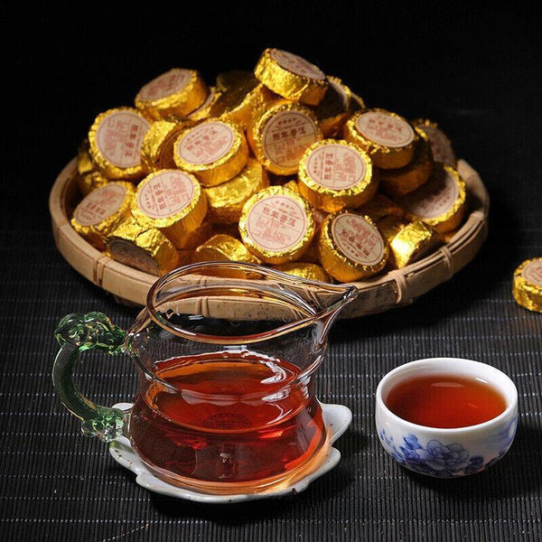 CIFbuy Yunnan Puer Small Tuocha Ripe Tea Original Mini Tuocha Small Round Tea Cake 500g