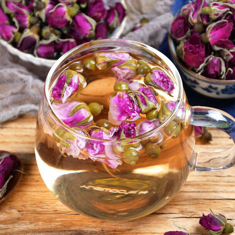CIFbuy 100g Rose Tea Organic Healthy Herbal Flower Tea Canned Ping Yin Mei Gui Cha Tea