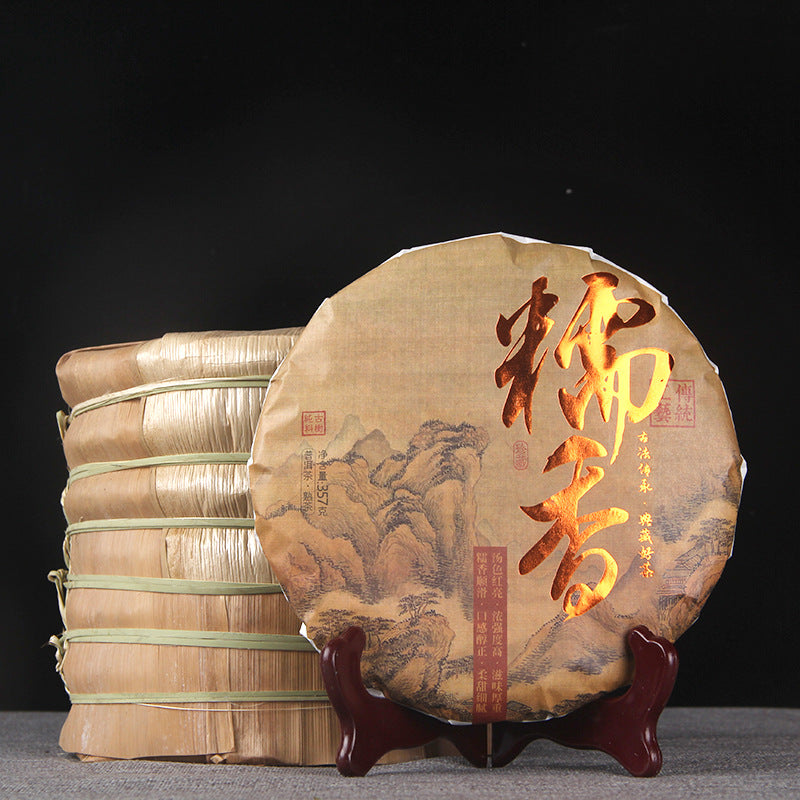 Glutinous Rice Fragrant Puer Tea Ancient Tree Nuo Mi Xiang Ripe Puer Tea 357g Main image