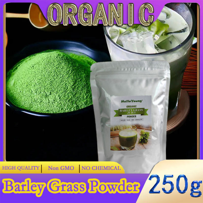 Organic Barley Grass Powder original 250g barley grass official store pure organic barley body Body Detoxification and Weight Loss Barley Health Matcha Beverage Main image