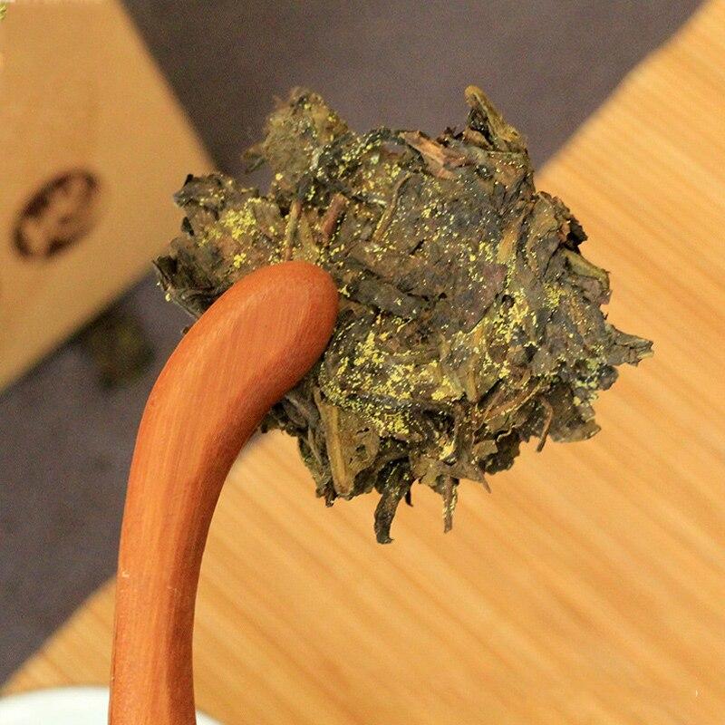 CIFbuy 2015 Aanhua Fu Cha Aged Dark Tea, Pressed Dark Tea with Golden Flower, 950g