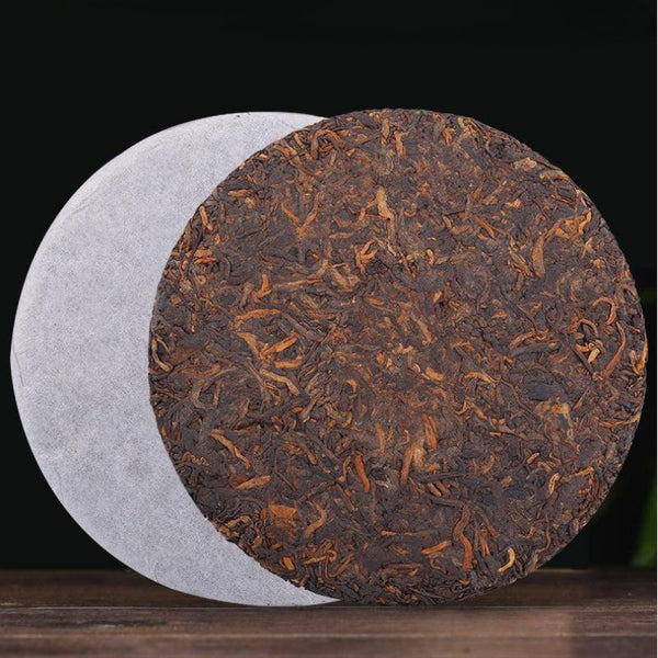 CIFbuy 357g Bulang Mountain Ripe Puerh Tea Cake Yunnan Ancient Tree Pu-erh Cooked Tea