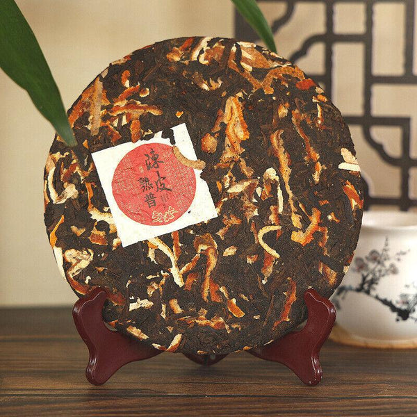 CIFbuy 357g Tangerine Peel Puerh Ripe Tea Cake Orange Peel Pu-erh Cooked Tea Pu'er Tea