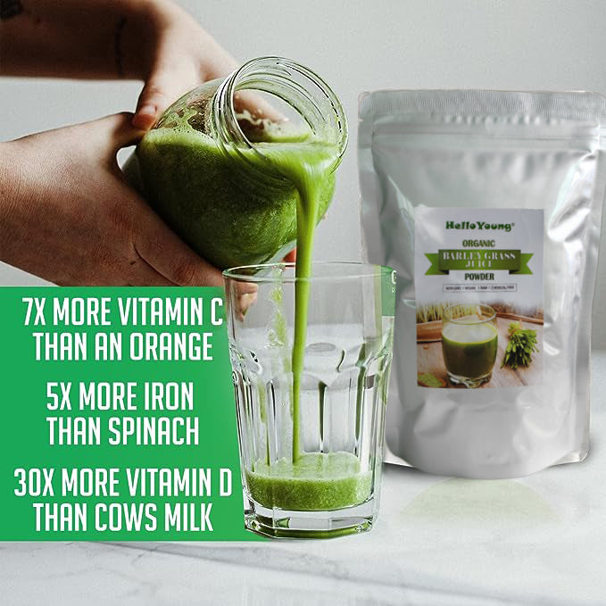 Organic Green Juice Powder Helps Decrease Cortisol - Provides Better Response to Stress - Supports Weight Control - Total Body Wellness