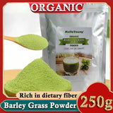HelloYoung 250g Organic Barley Grass Powder Gluten Free Non-GMO Superfood Vegan moistening intestines, burning fat, purifying liver, lowering cholesterol