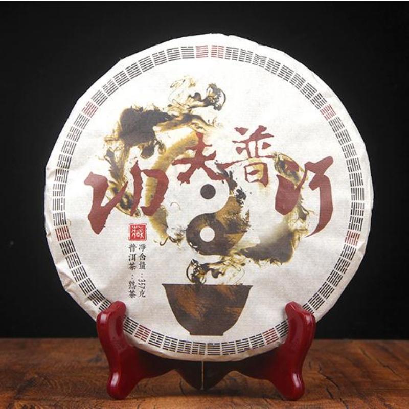 CIFbuy 357g Yunnan Menghai Ripe Puerh Tea Cake Kungfu Pu-erh Cooked Tea Old Tree Pu'er