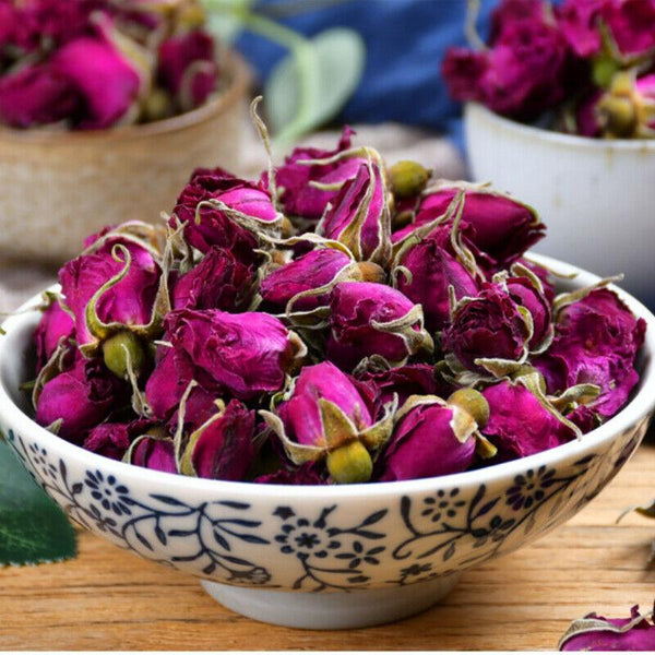 CIFbuy 100g Rose Tea Organic Healthy Herbal Flower Tea Canned Ping Yin Mei Gui Cha Tea