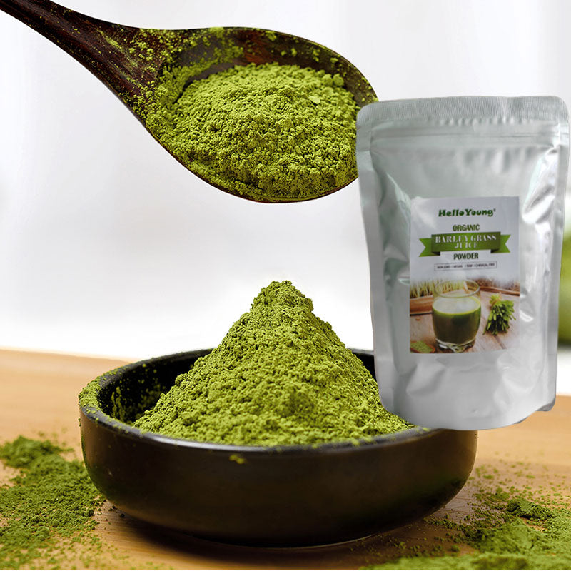 HelloYoung Organic Wheat Grass Juice Powder 250g Made from Concentrated Juice Superior to Wheatgrass Main image