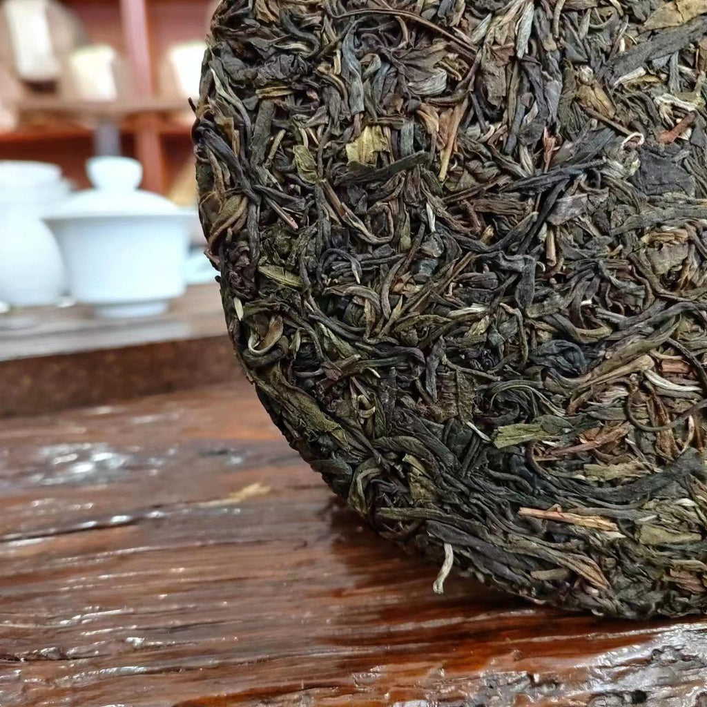 CIFbuy Myanmar Ancient Tree Raw Pu-erh Cake 357g - Wild Sheng Cha, Large Leaf
