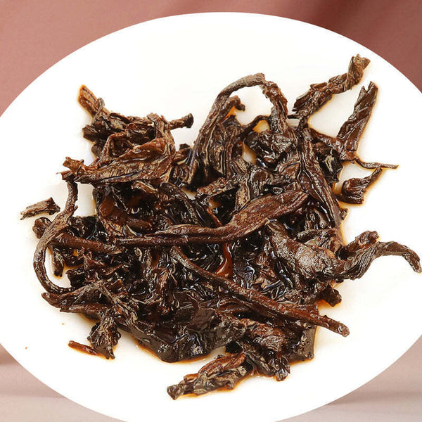 CIFbuy 357g Puerh Ripe Tea Cake Yunnan Big Leaf Pu-erh Black Tea Aged Cooked Pu'er Tea