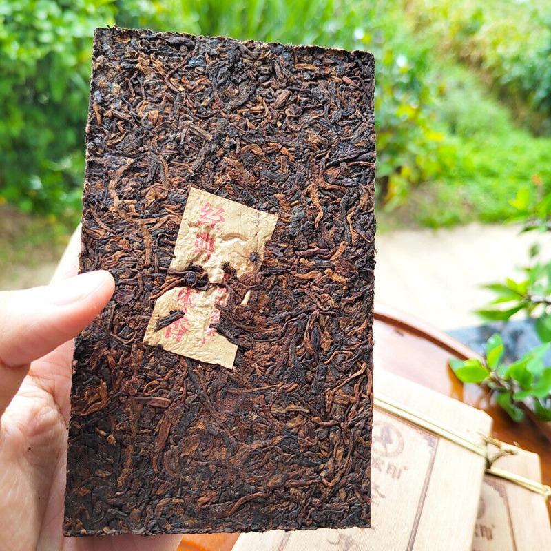 CIFbuy 250g Puerh Ripe Tea Brick Date Fragrant Brick Tea Old Tea Bamboo Leaf Packing