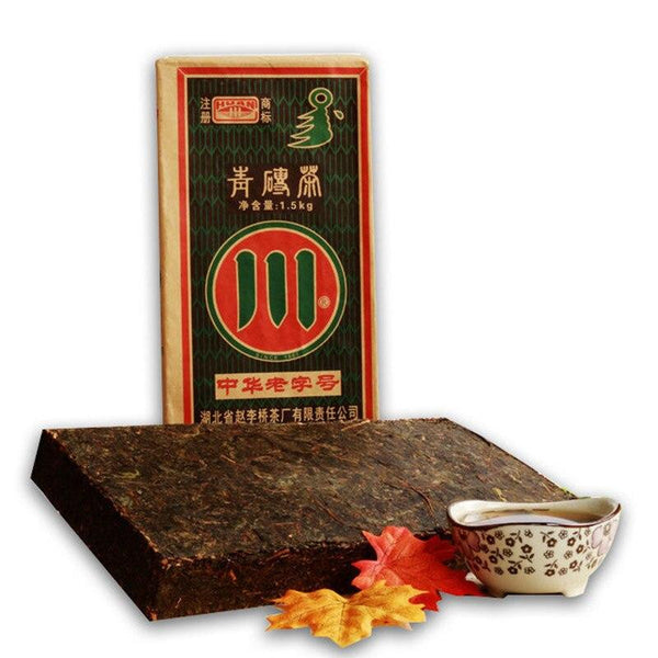CIFbuy 2021 Zhao Liqiao "Chuan" Dark Tea, Green Compressed Tea specifically for boiled milk tea, 1500g