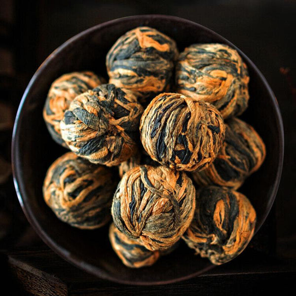 CIFbuy 500G Fengqing Work Dian Hong Tea Hydrangea Dragon Pearl Gold Ball Black Tea