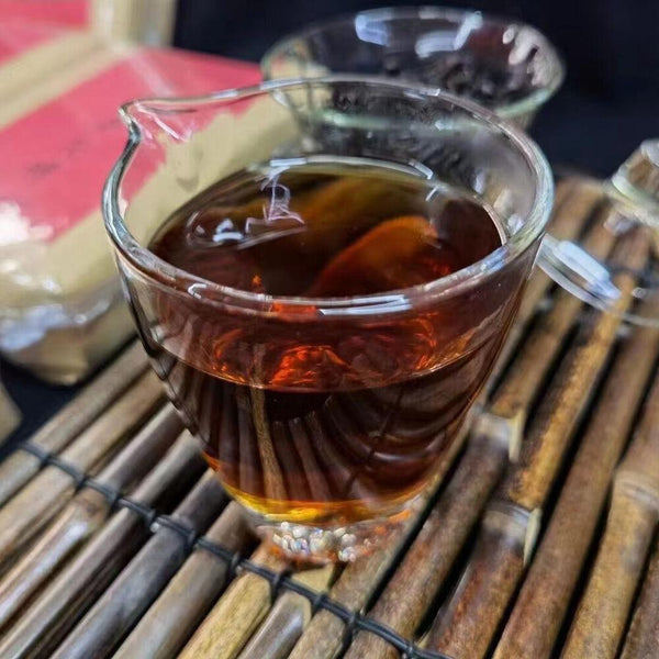 CIFbuy500g Yunnan Old Pu-erh Tea Brick 1997 Zijuan Flower Cooked Puerh Tea Aged Pu'er