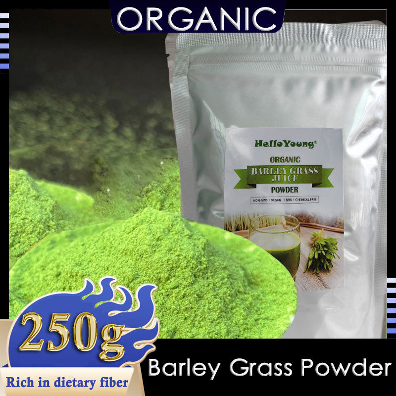 Imported Unsweetened Premium Organic Barley Grass Powder 250g Rich in Fibers, Vitamins, Minerals, Raw Organic Perfect Food Green Superfood Main image