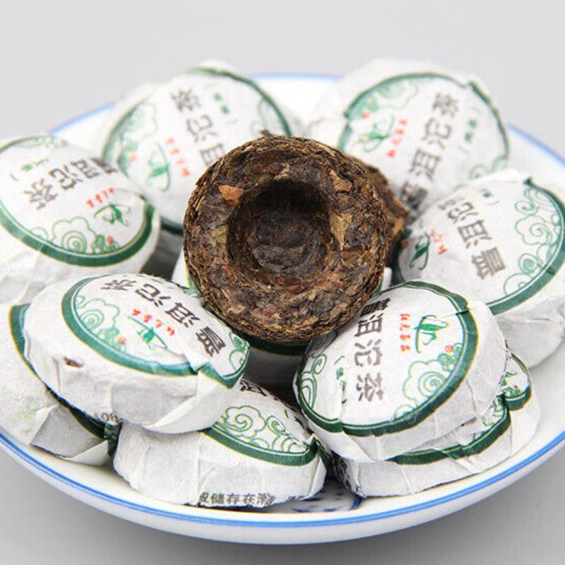 CIFbuy Organic Pu'er Tuo Tea Tuocha Pu-erh Raw Mini Tuo Cha 200g Bamboo Tray Pack