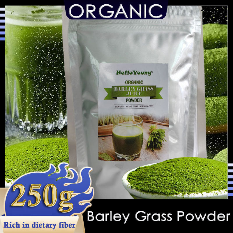 Imported Unsweetened Premium Organic Barley Grass Powder 250g RAW, GREENISH LIKE LEAVES, NO PRESERVATIVE,NON GMO Main image