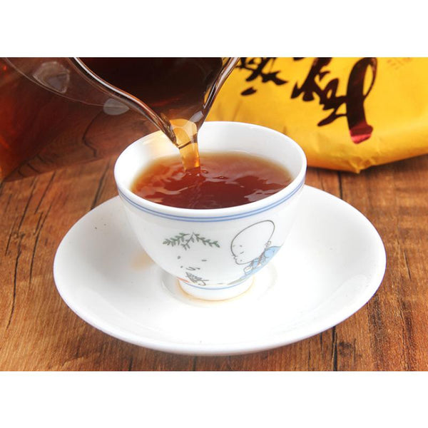 CIFbuy 357g Pu'er Tea Ripe Tea Golden Hao Ripe Tea Cake Yiwu Yunnan Seven Seed Cake Tea