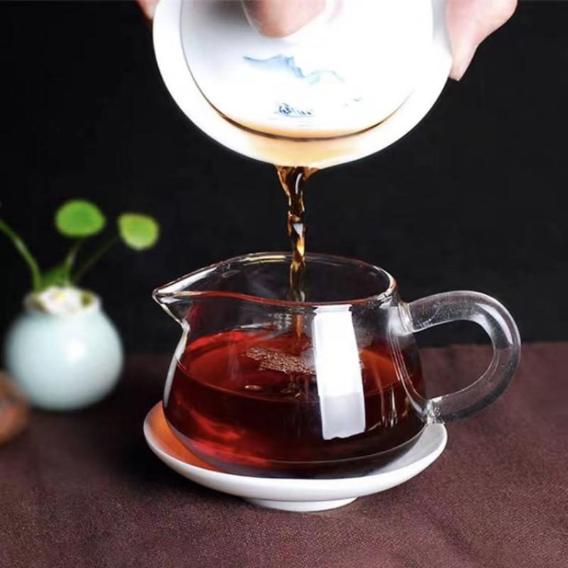 CIFbuy 357g Ripe Pu'er Tea Cake Bulang Mountain Ancient Tree Puerh Cooked Tea Healthy