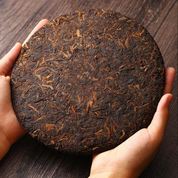 CIFbuy 357g Bulang Mountain Ripe Puerh Tea Cake Yunnan Ancient Tree Pu-erh Cooked Tea