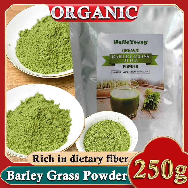 250g Organic Barley Grass Powder Gluten Free Non-GMO Superfood Vegan Rich Dietary Fiber, No Addtives