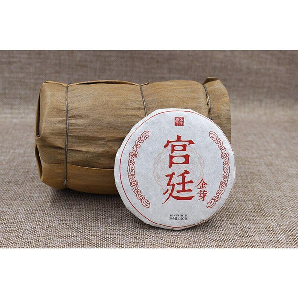 CIFbuy Palace Golden Bud Puerh Tea Ripe Tea Yunnan Puerh Tea 100g Ripe Tea Cake