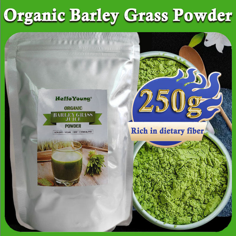 Barley Grass Powder Original 100% Pure And Organic Green Tea Barley Grass Powdered Drink Grass Juice Powder with Rich Dietary Fiber, No Addtives Main image