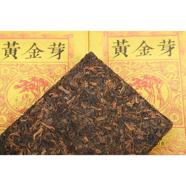 CIFbuy Yunnan Pu'er Ripe Tea Golden Bud Ripe Tea Brick 250g