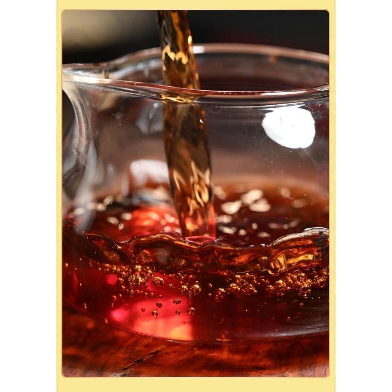 CIFbuy Big Tree Tea Brown Peacock Pu'er Tea Ripe Tea Cake Yunnan Qizi Cake Tea 357g