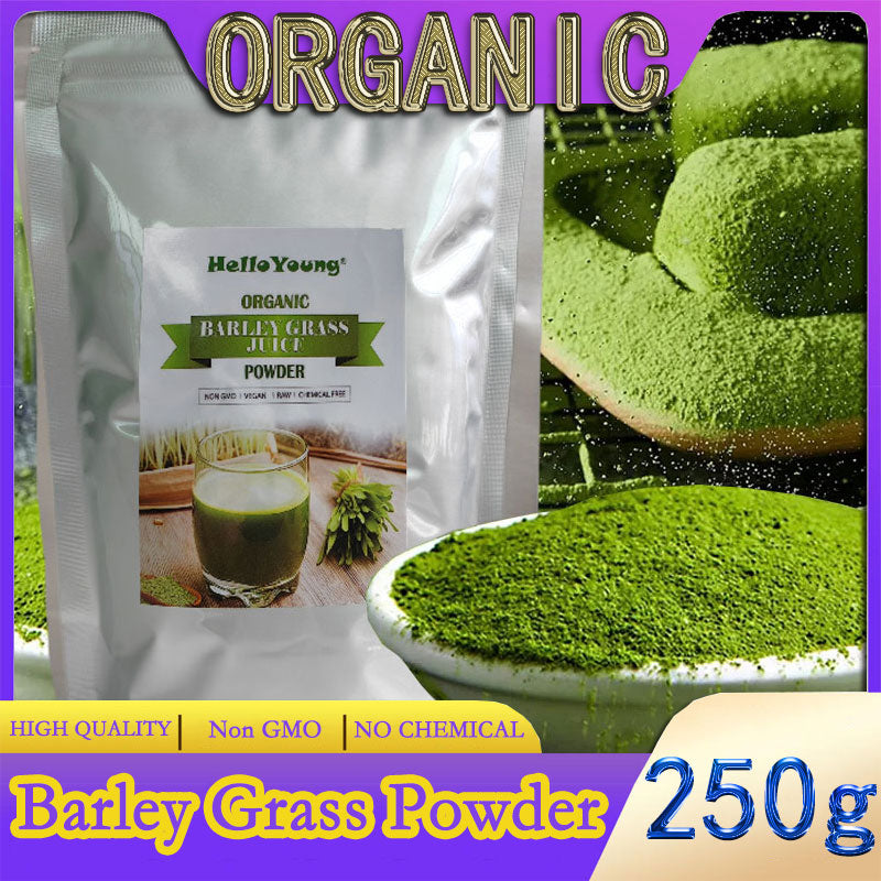barley powder pure organic Organic Barley Grass Powder original 250g barley grass official store Non-GMO Gluten-Free Soy-Free Vegan & Paleo – Daily Greens Booster Main image