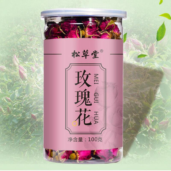 CIFbuy 100g Rose Tea Organic Healthy Herbal Flower Tea Canned Ping Yin Mei Gui Cha Tea