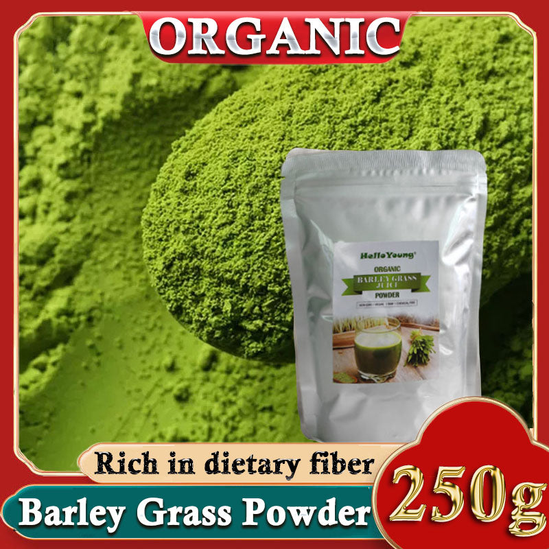 Barley Grass Powder 100% Pure & Organic Organic Barley Grass Powder Pure Organic Barley for Women and Men 250g Support Immune System and Digestion, Vegan Main image