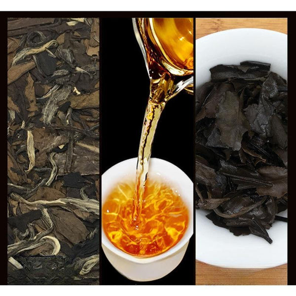 CIFbuy 350g Fuding White Tea Shoumei Tea Brick Old White Tea Brick Alpine Panxi