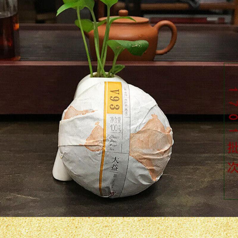 CIFbuy V93 Yunnan Menghai TAETEA Dayi Pu-erh Chinese Pu'er Tea Tuo Cha 2017 Ripe 500g