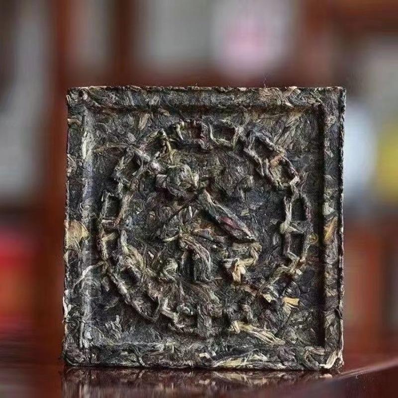 CIFbuy Chinese Tea Pu'er 2007 Square Brick Old Raw Pu'er Classic Square Brick Tea 100g