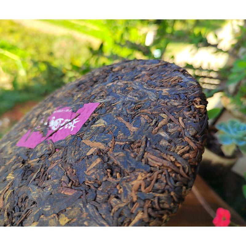 CIFbuy 357g Lao Man'e Ancient Tea Menghai Seven Cakes Ripe Brown Mountain Ripe Tea Cake