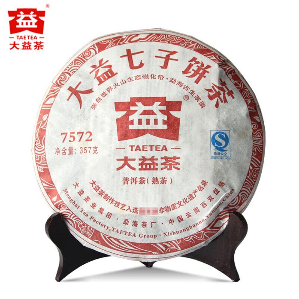CIFbuy TAETEA 7572 Ripe Pu-erh Tea Cake Natural Energy Herbal Tea 357g Main image