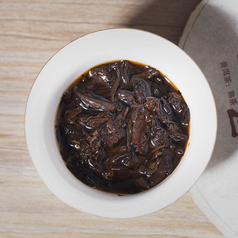 CIFbuy 357g Yunnan Pu-erh Ripe Tea Cake Bulang Mountain Ancient Tree Pu'er Cooked Tea