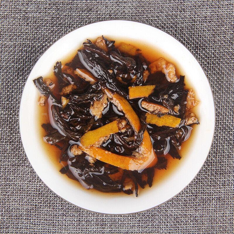 CIFbuy 500g Yunnan Chenpi Pu'er tea cake citrus ripe tea black tea small jade cake