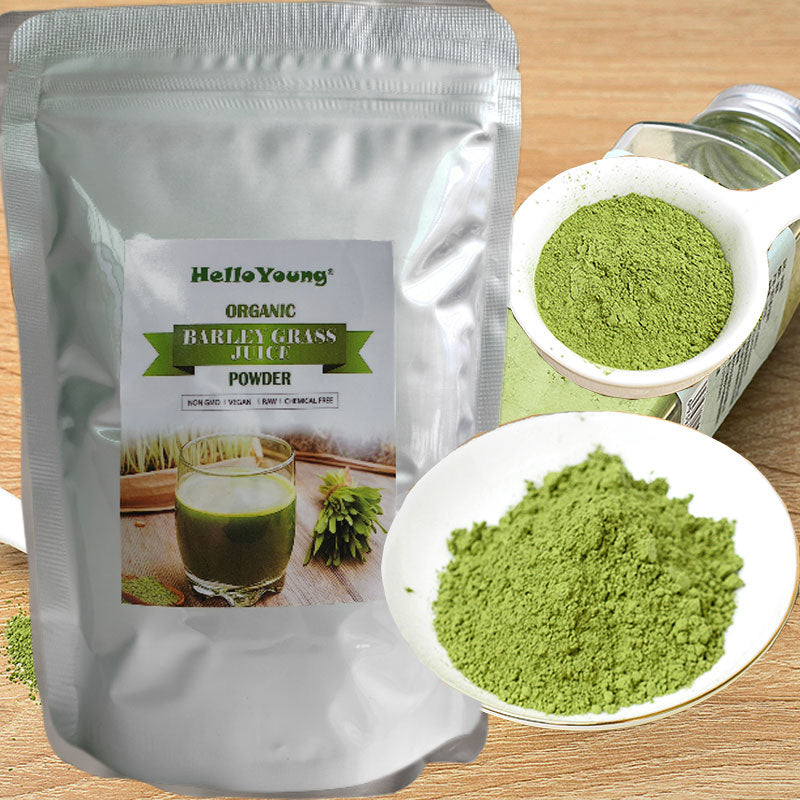 Organic Barley Grass Powder 250 gm 100% Pure&Natural I Nutritionally Complete I Mix into Smoothie or Juice I RAW, GREENISH LIKE LEAVES, NO PRESERVATIVE,NON GMO Main image
