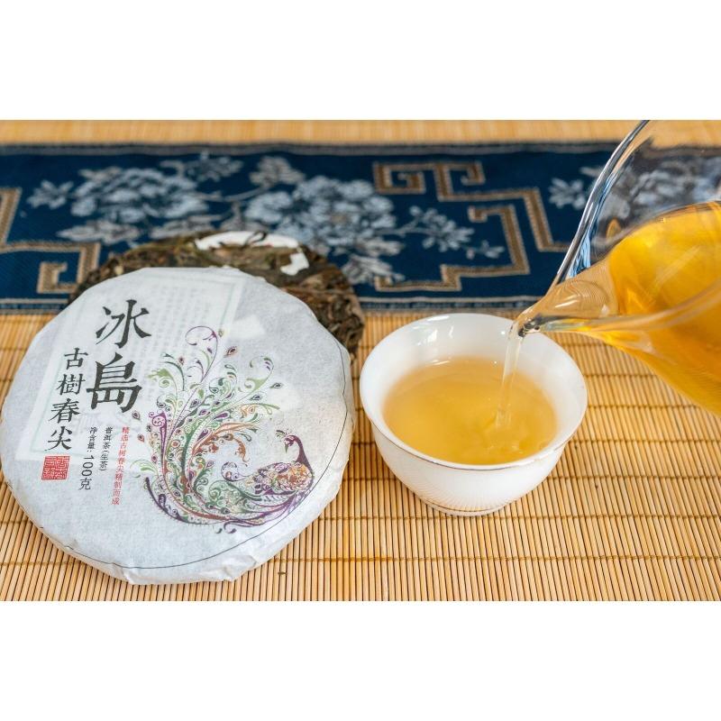 CIFbuy 100g Pu'er Raw Tea Iceland Yunnan Ancient Tea Spring Tea Cake Orchid Fragrance