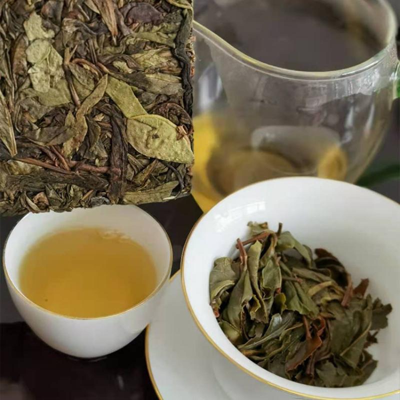 CIFbuy Golden Brick Ancient Tree Golden Leaf Pinghe Ancient Tree Tea Pu-erh Tea Raw Pu