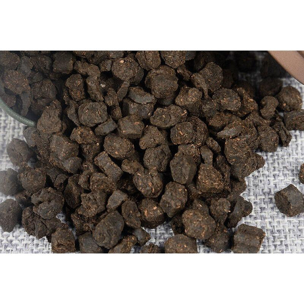 CIFbuyYunnan Puerh Tea Fossil Glutinous Fragrance Broken Silver 100g Tin Cooked Tea