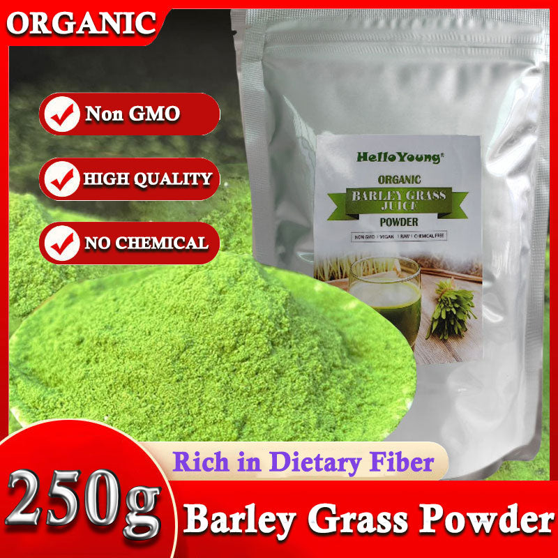 Organic Barley Grass Powder original 250g moistening intestines, RAW, Great for Juices, Smoothies, Shakes, Yogurts