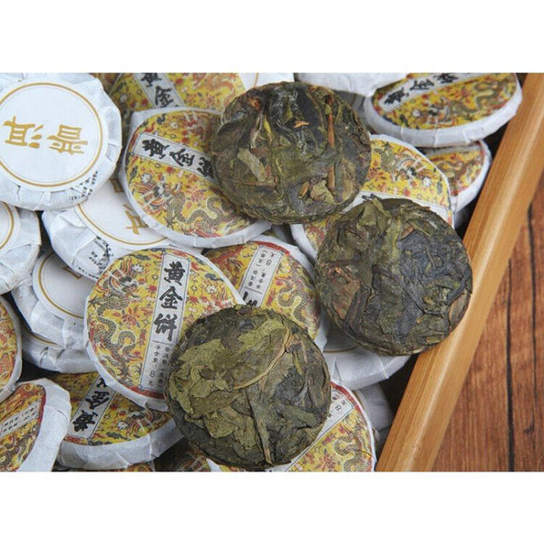 CIFbuy Spring Tea Ancient Tree Gold Cake Gold A Pu'er Tea Raw Tea Mini Small Cake Tea